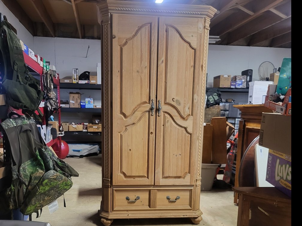 Rustic Solid Wood Armoire / Wardrobe Closet