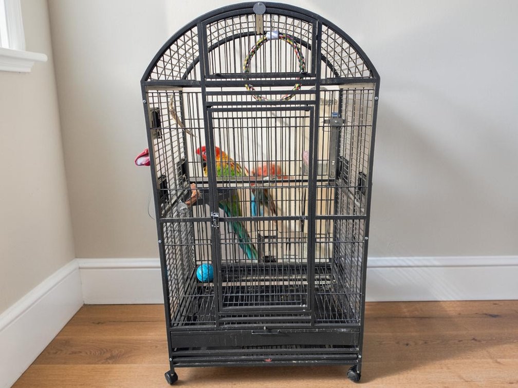 Heavy Duty Wrought Iron Large Parrot Cage