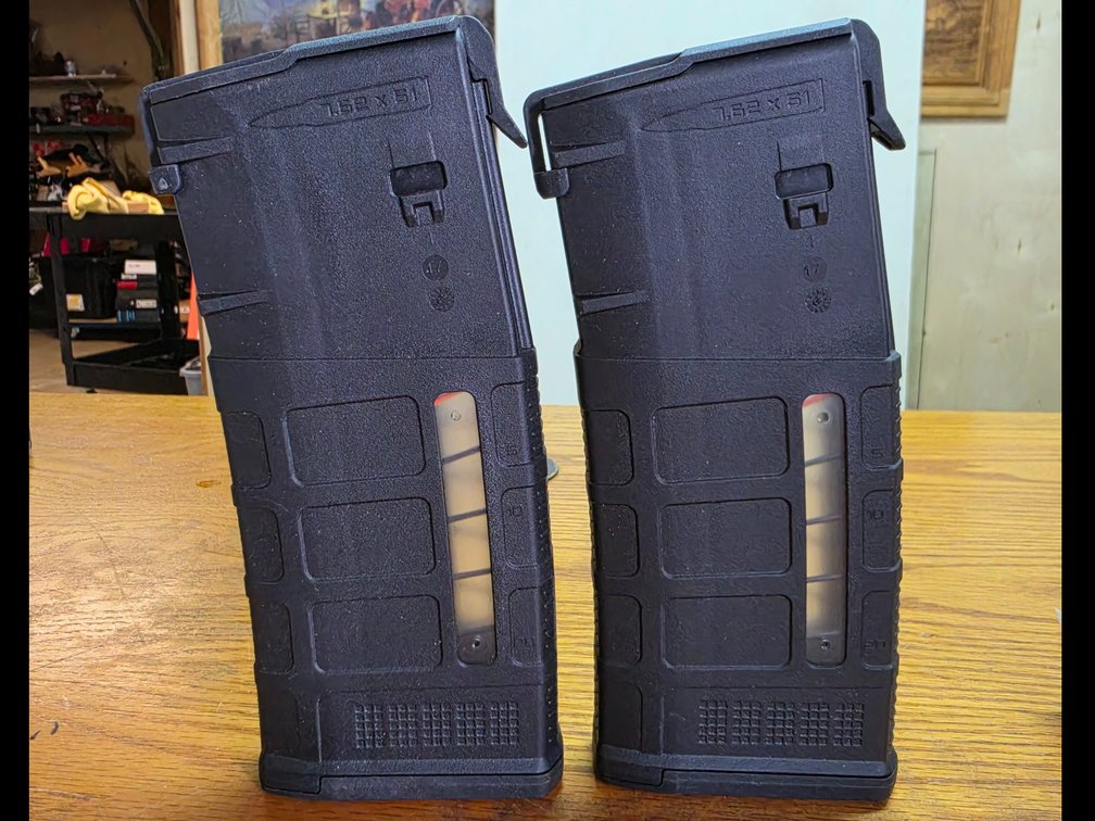 2 Magpul PMAG 25 LR/SR GEN M3 Window Magazine, Holds 25 rnds of 7.62x51 NATO / .308 Winchester
