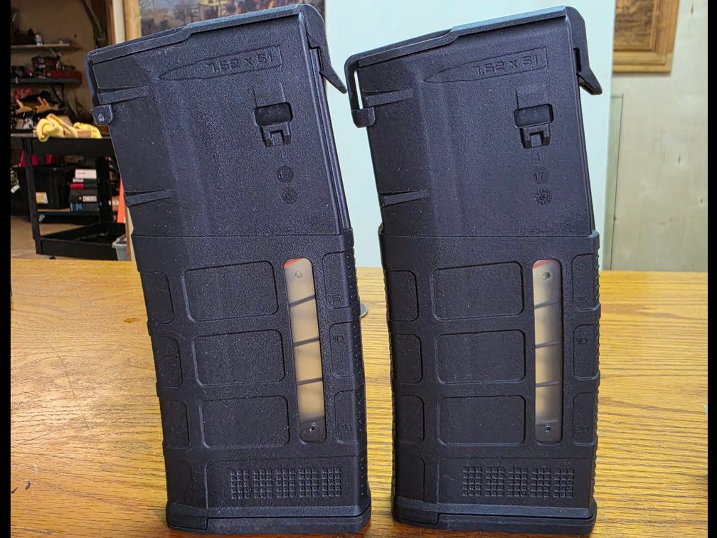 2 Magpul PMAG 25 LR/SR GEN M3 Window Magazine, Holds 25 rnds of 7.62x51 NATO / .308 Winchester
