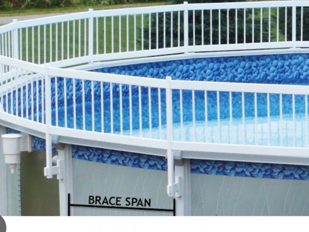 Blue Wave Above Ground Pool Fence Kit (8 Section) - White