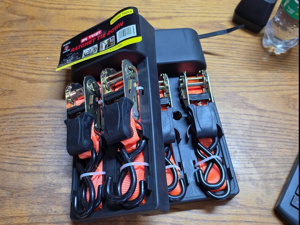 4pc 1"X15' Ratchet Tie Down, New Never Opened