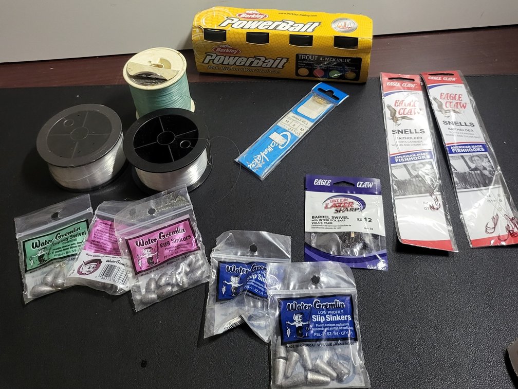Fishing Tackle & Line,Berkley PowerBait, Eagle Claw, Water Gremlin