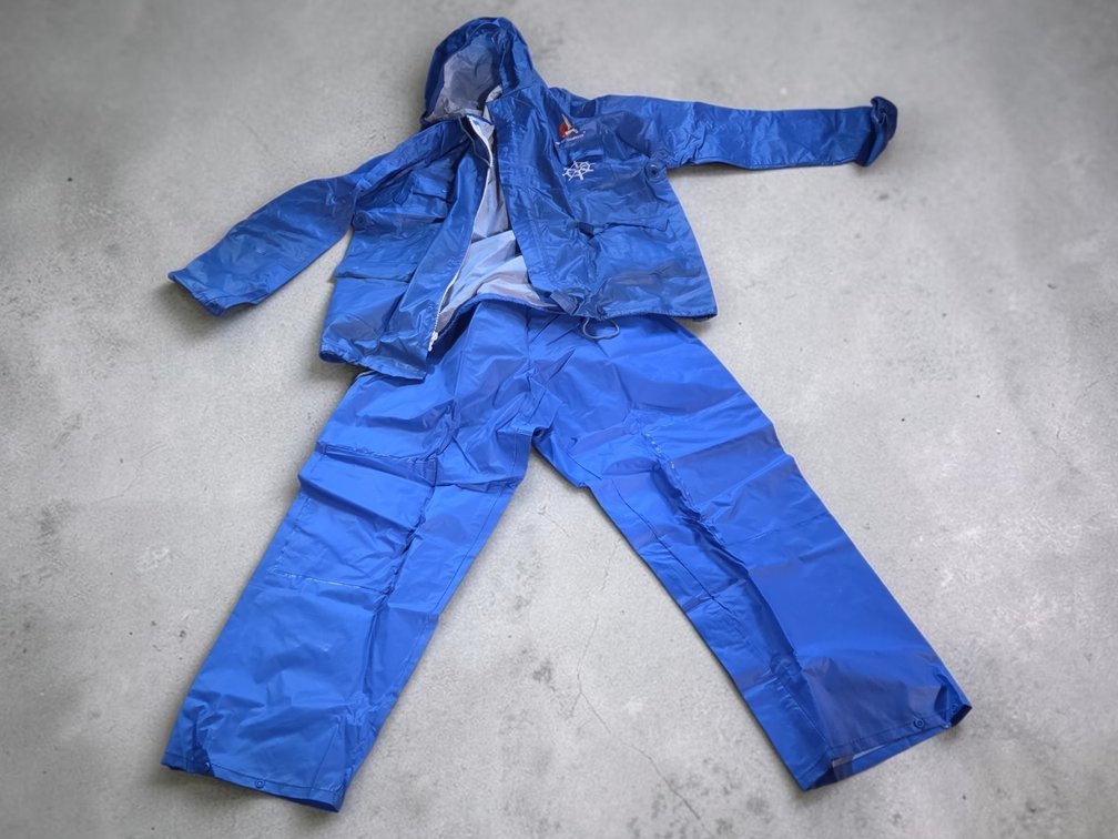 American Clearwater Waterproof Heavy Duty Rain Suit Blue Set XL