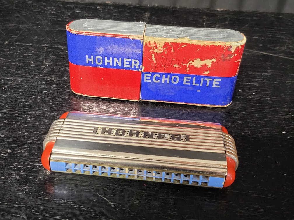 Hohner Echo Elite Double Harmonica C/G Tremolo with Original Box
