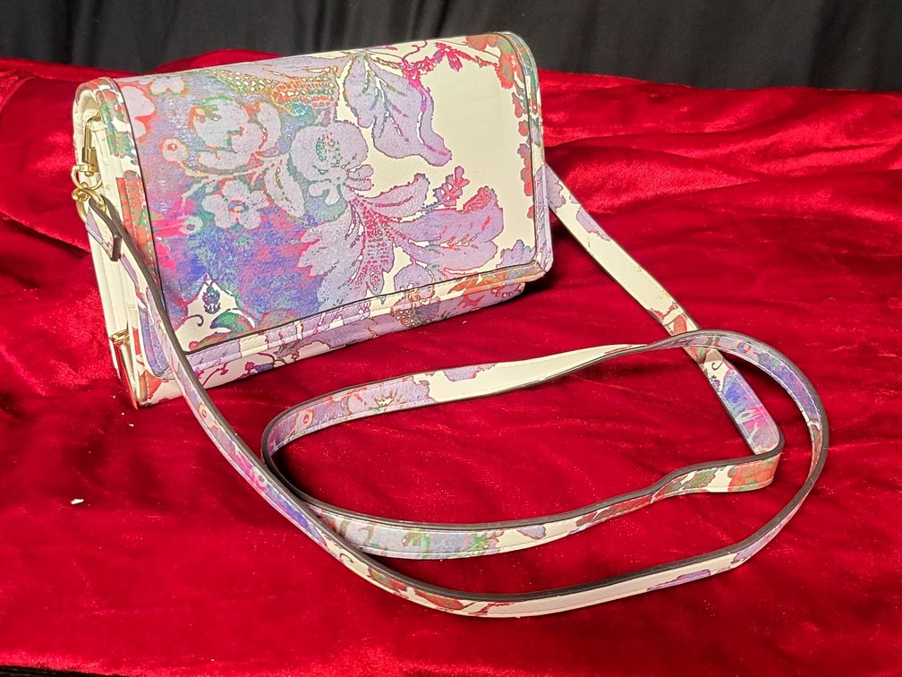 Enzo Angiolini Convertible Wallet on Chain Crossbody ,Floral Print