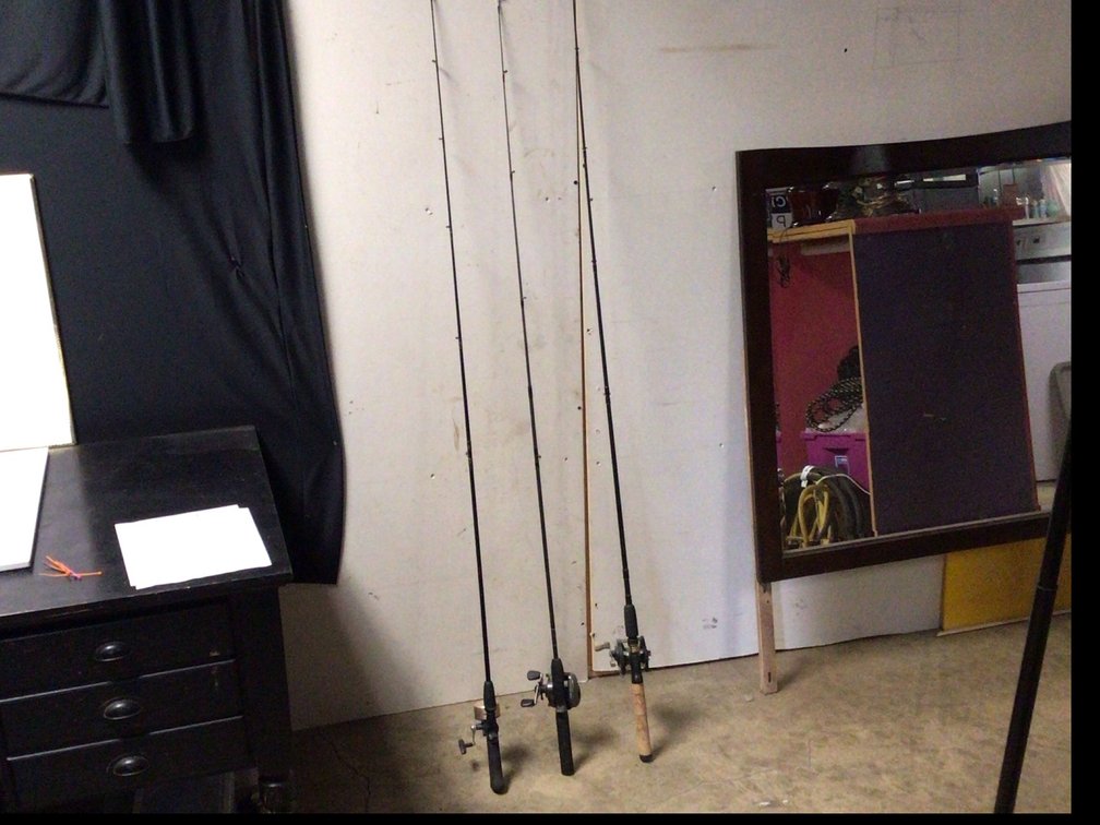 Fishing poles 3 Approx 65 and 70 Inches