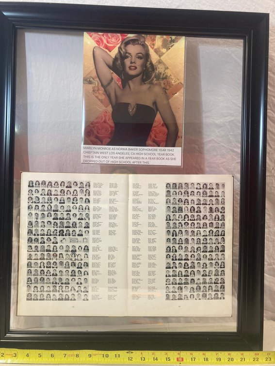Marilyn Monroe "Chieftain Sophomore Year High School Yearbook"