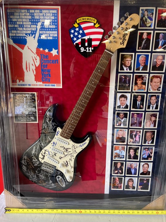 9/11 Concert Multi Signed Guitar Photo Frame