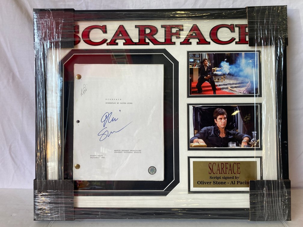 "Scarface" Pacino/Scorcese Signed Script Photo Frame