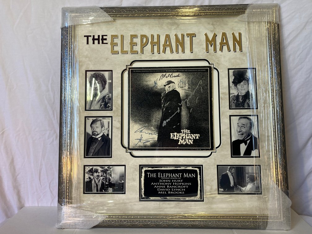 "Elephant Man" Cast/Crew Signed LP Collage Photo Frame