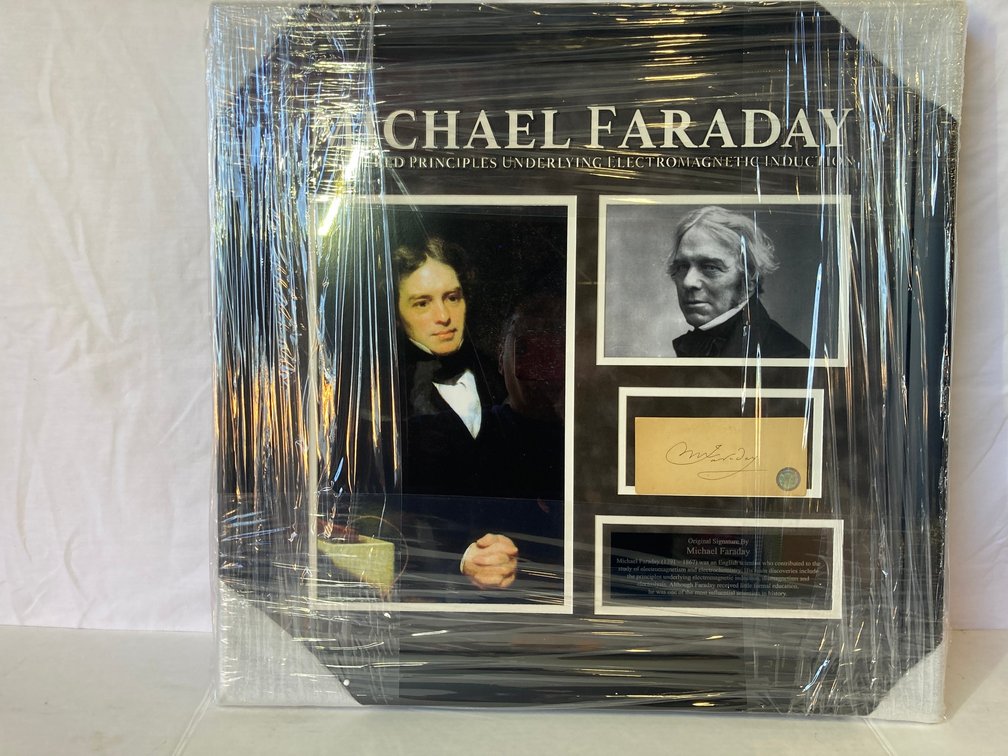 Michael Faraday Signed Cut Photo Frame