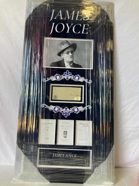James Joyce Signed Cut Photo Frame