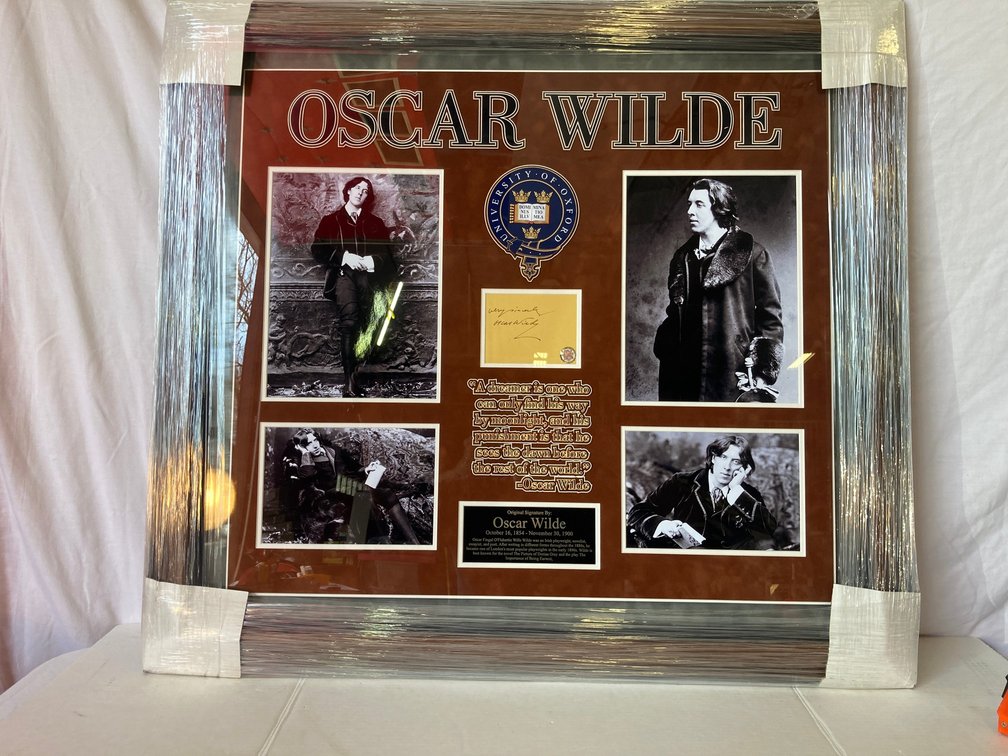 Oscar Wilde Signed Cut Photo Frame
