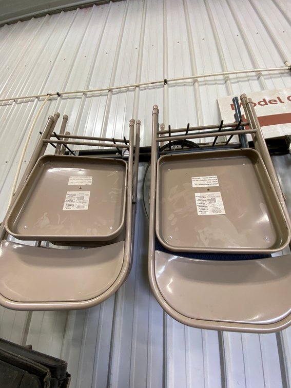 5 Metal folding chairs