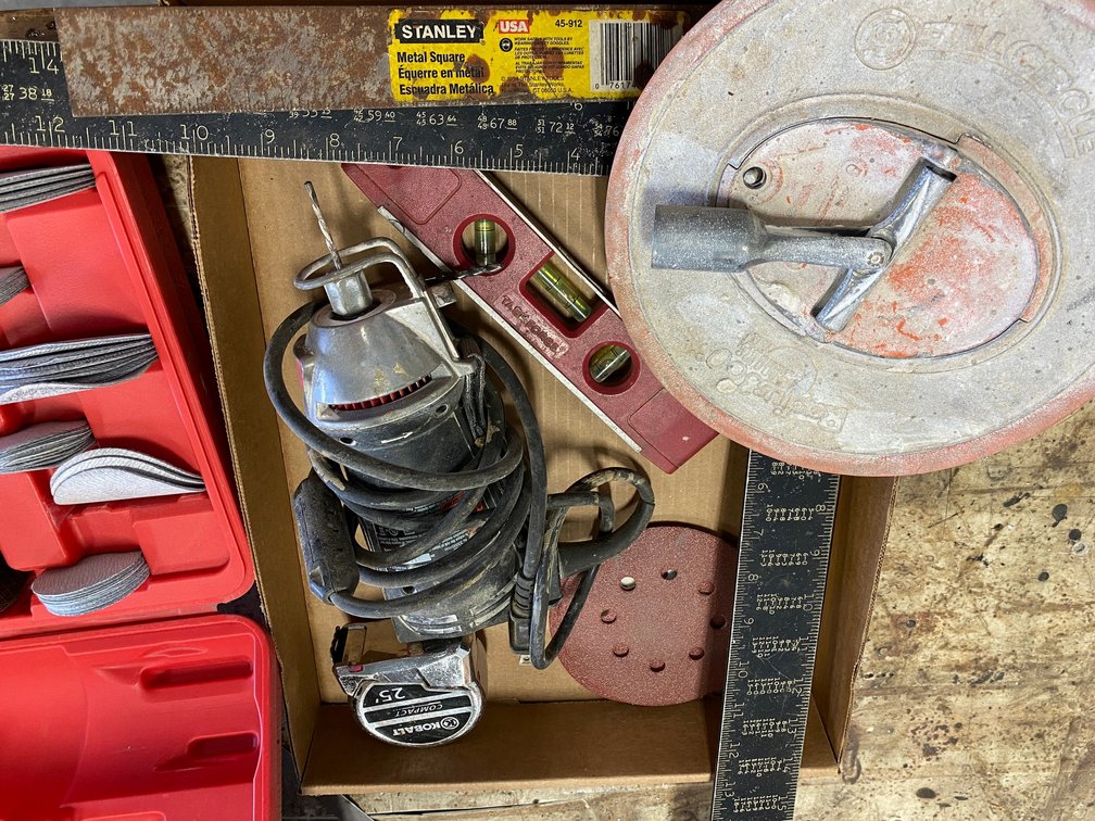 3" Random orbital sander, Dremel tool and some misc.