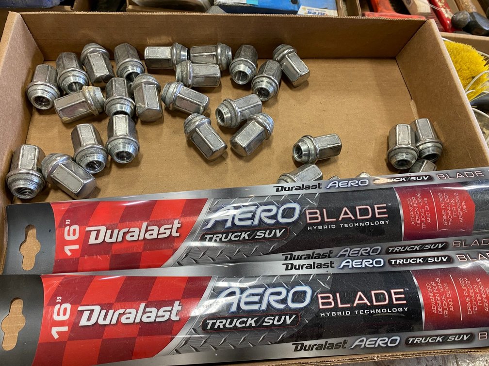 Kobalt 200' tape, some air hose and wiper blades
