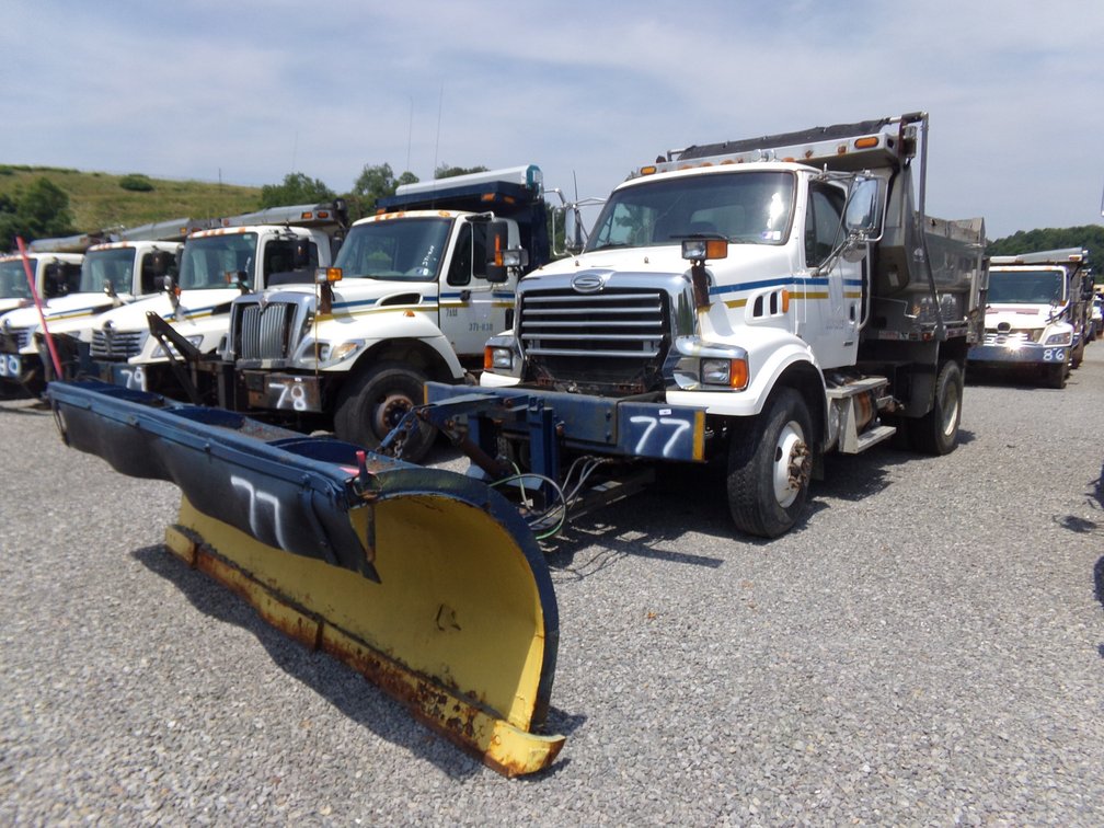 2008 Sterling L-7500 Single Axle Dump Truck w/Valk RV1142 PR Plow