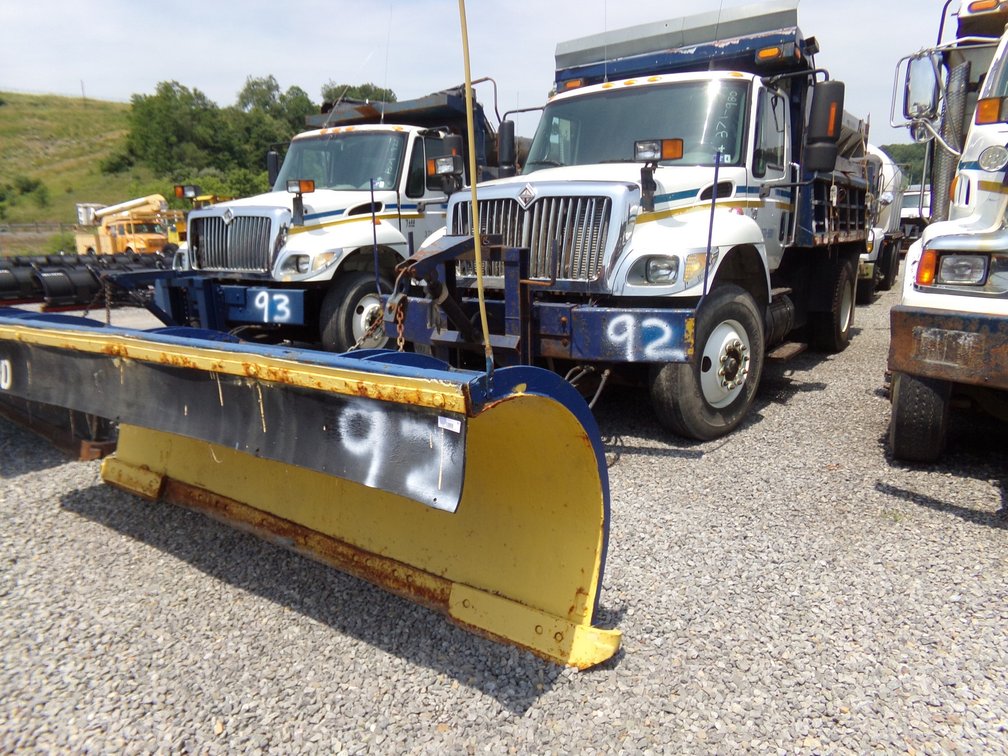 2005 International 7400 Single Axle Dump Truck w/Valk Plow and Monroe Spreader