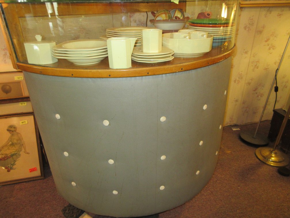 Half-moon counter from 50's display case