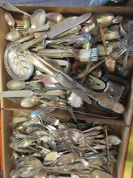 SILVERPLATE flatware items
