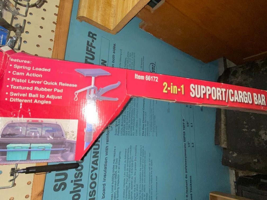 2-In-1 support cargo bar - spring loaded