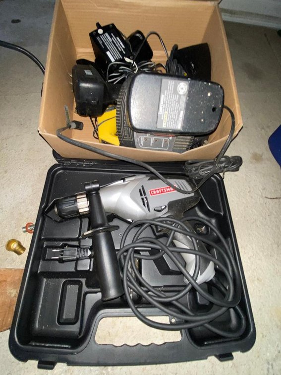 Craftsman electric drill w/ chargers and other Craftsman items