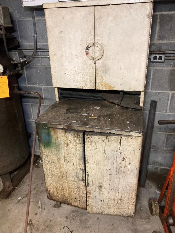 Automatic Metal rolling shop cabinet w/ contents