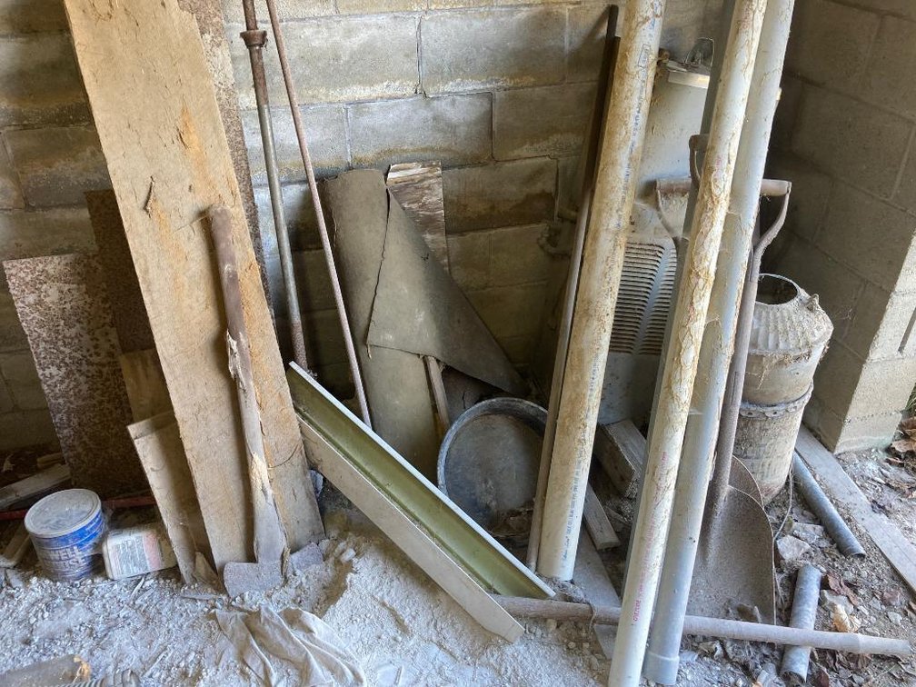 Lot of misc. parts as shown as marked:  Ladder, tools, some scrap
