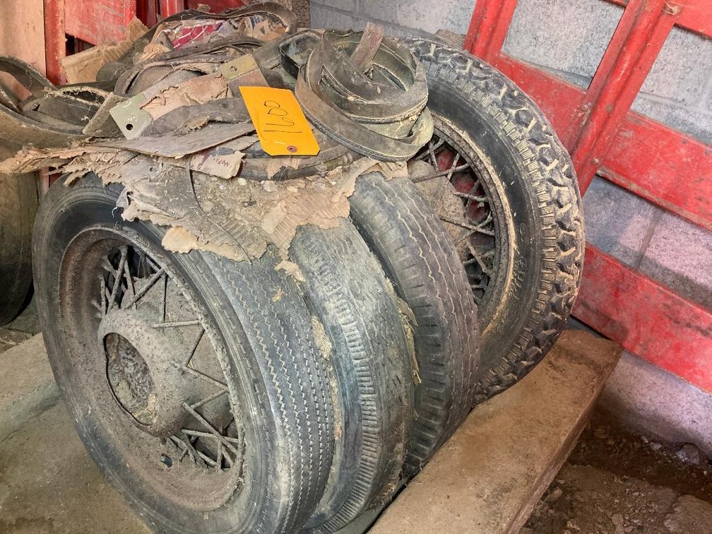 Spoked metal wheels