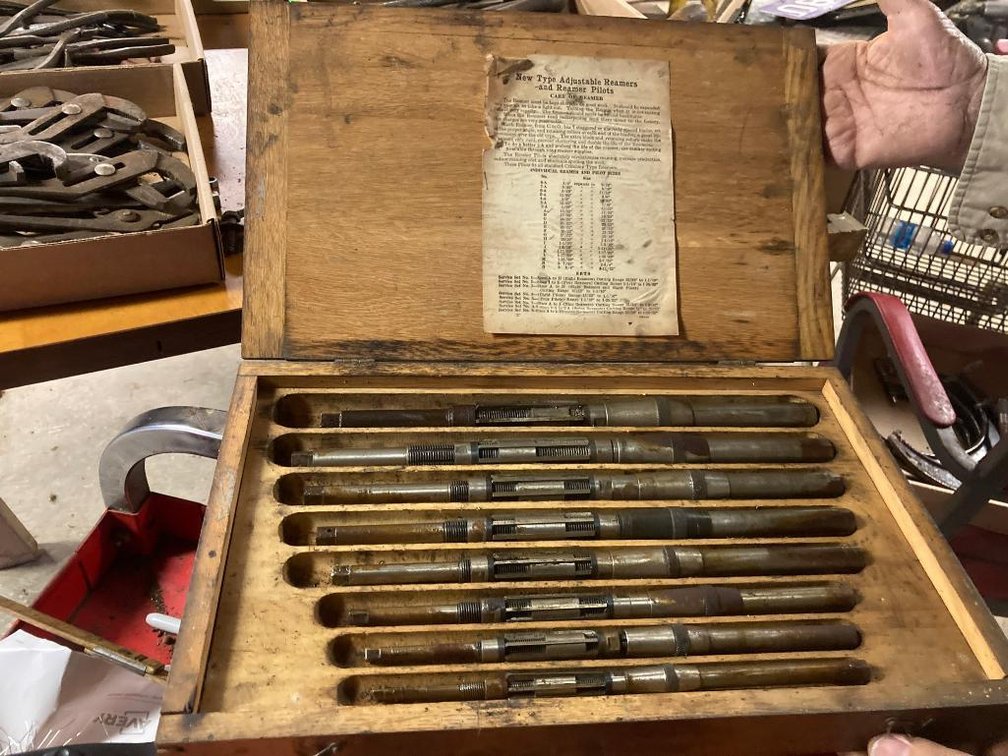 Wooden box of reamers