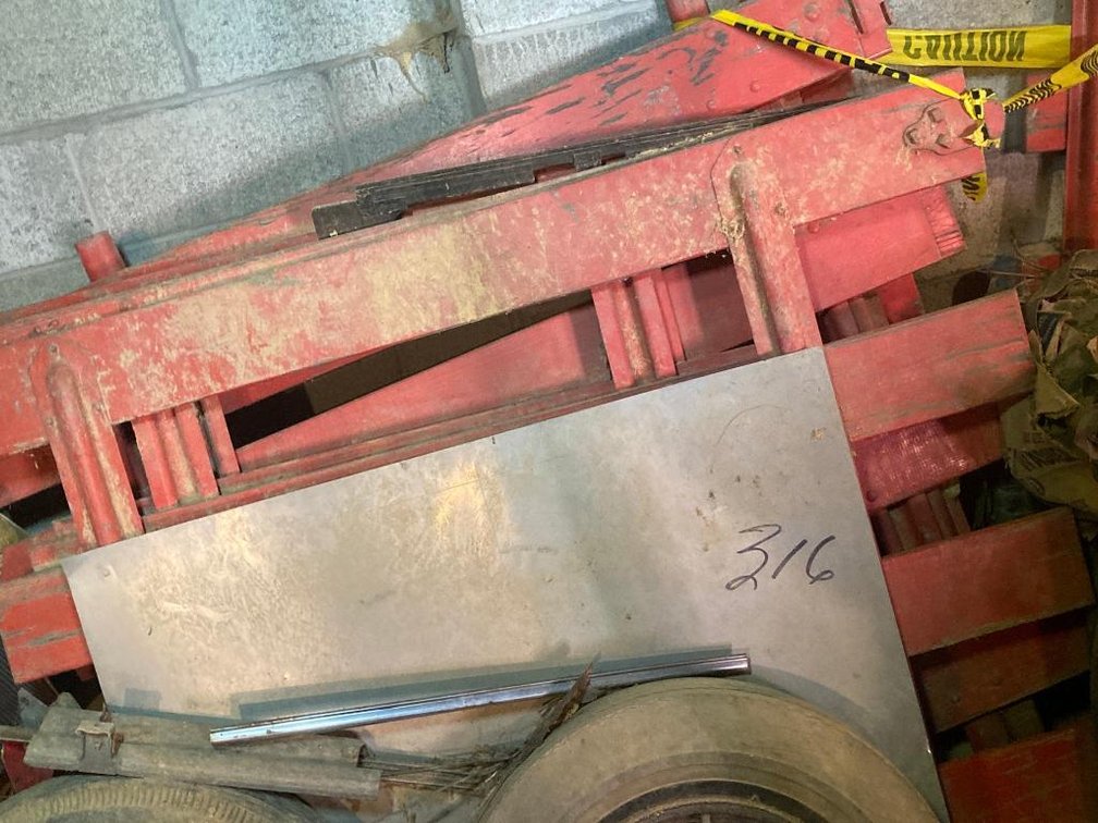 Lot of wooden stake sides for flat bed truck