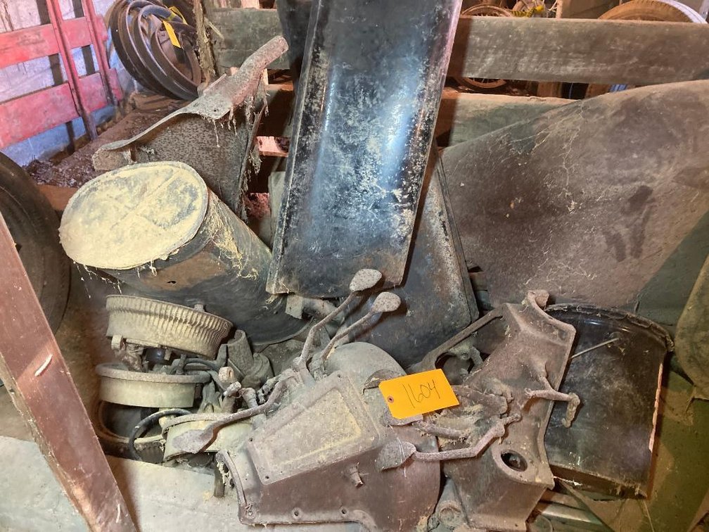 Lot of misc. auto parts; some are Model T as shown