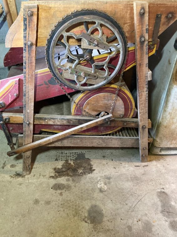 Standard [brand] antique wood seed separator, aka fanning mill