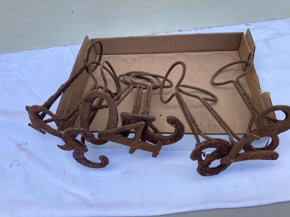 Lot of antique branding irons