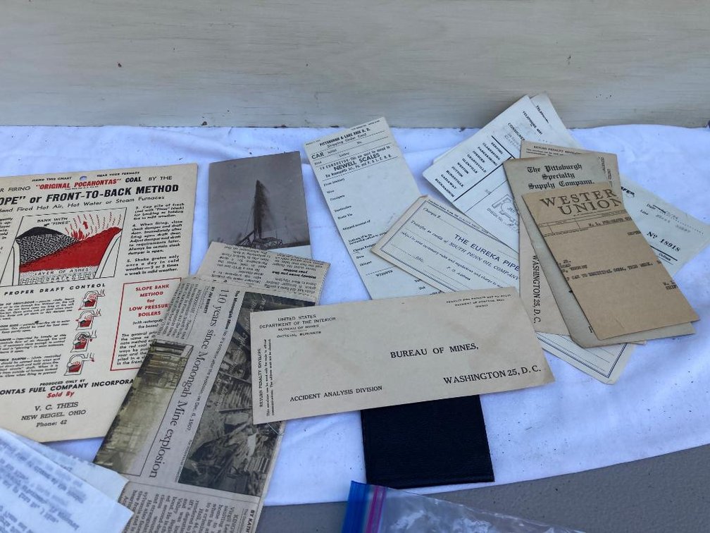 Lot of paper pertaining to oil, gas, & mining in WV