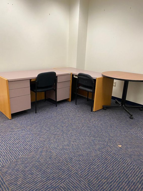 2 Desks, Small Table, and 2 Chairs