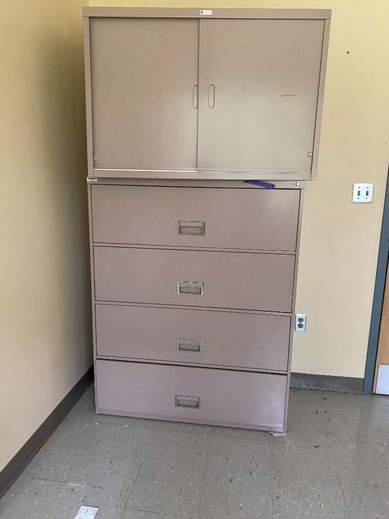 4-Drawer Metal Filing Cabinet (Sliding Top)(2-Piece)