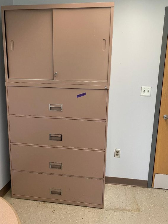 4-Drawer Metal Filing Cabinet (Sliding Top)(2-Piece)