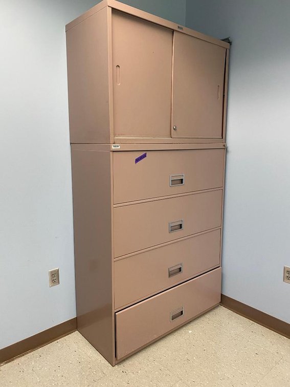 4-Drawer Metal Filing Cabinets (Sliding Top)(2-Piece)