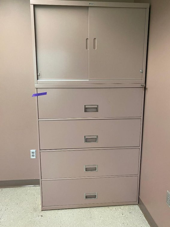 4-Drawer Metal Filing Cabinet (Sliding Top)(2-Piece)