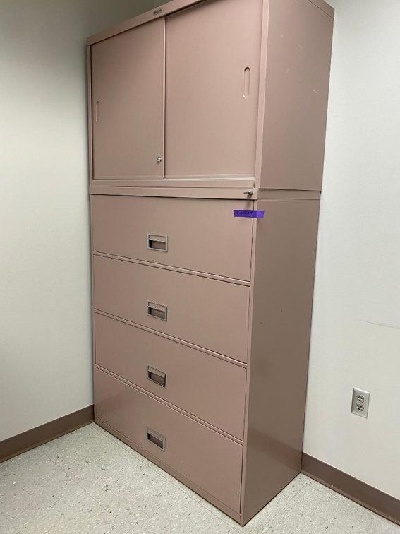 4-Drawer Metal Filing Cabinet (Sliding Top)(2-Piece)