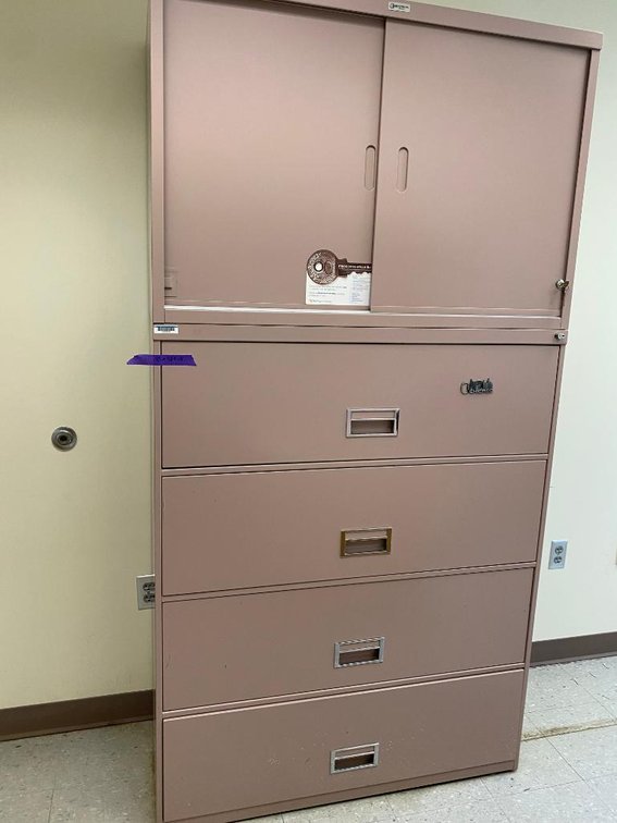 4-Drawer Metal Filing Cabinet (Sliding Top)(2-Piece)