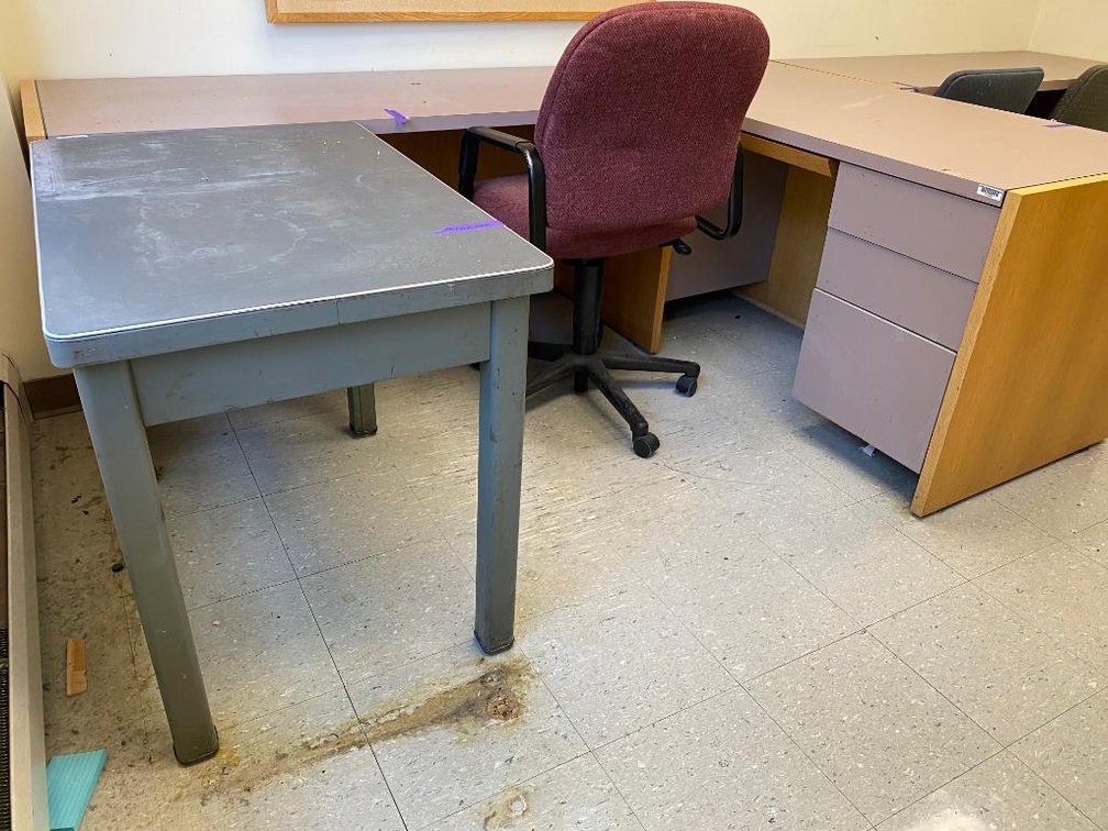 4 Desks and 3 Chairs