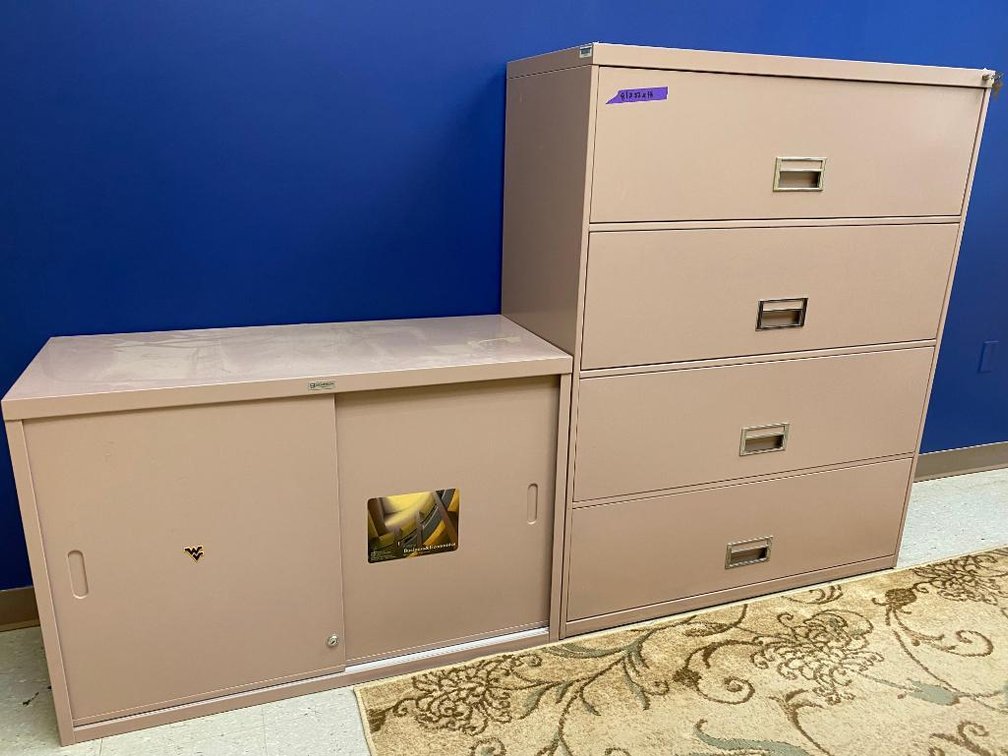 4-Drawer Metal Filing Chest (Sliding Top Door)