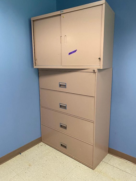 4-Drawer Metal Filing Cabinet (Sliding Top)