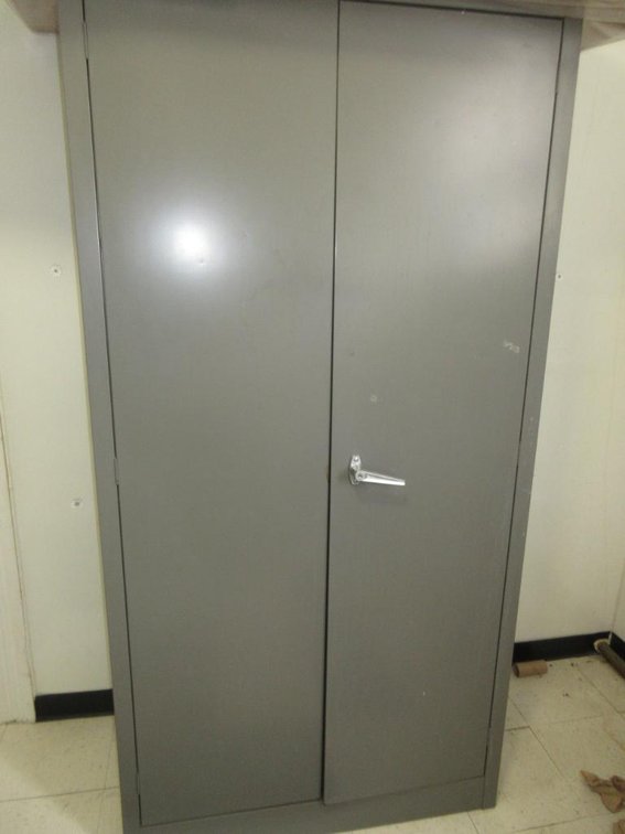Cabinet and contents w/ cleaning supplies