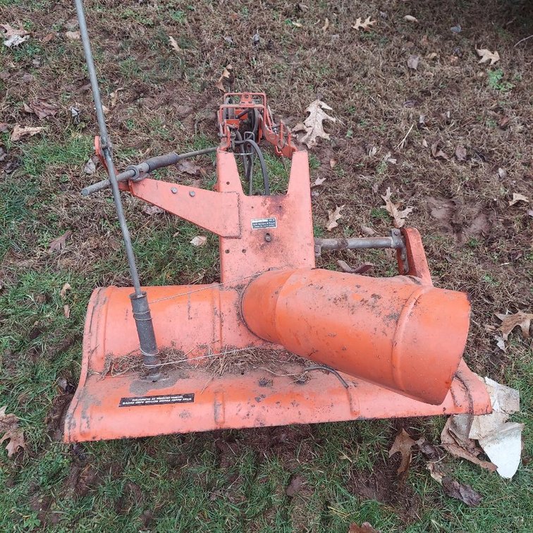 Orange Snow Blower Attachment