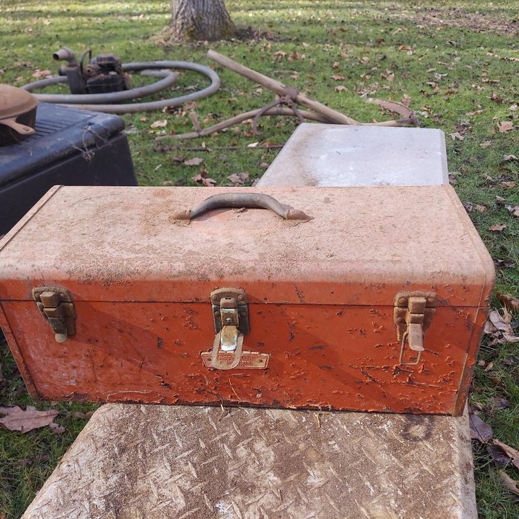 Red Metal Tool Box