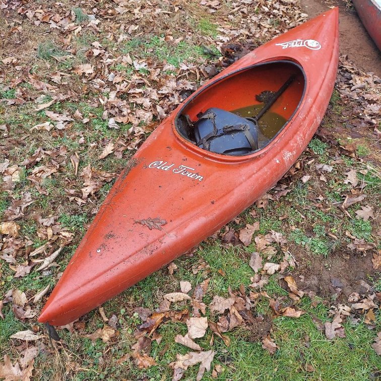 Old Town Red Kayak